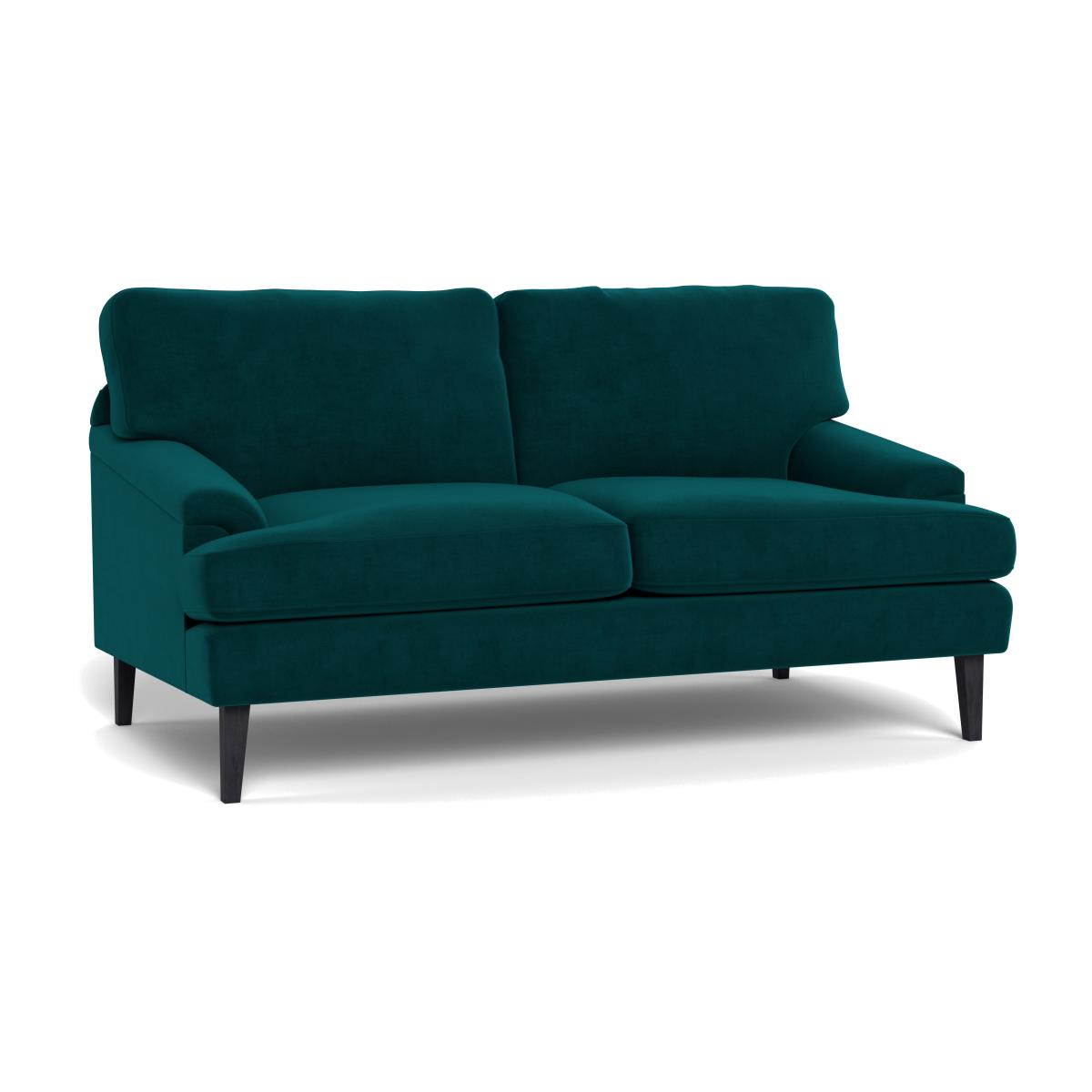 Heal's Stanton 2 Seater Sofa Smart Luxe Velvet Ocean Natural Feet – image 1