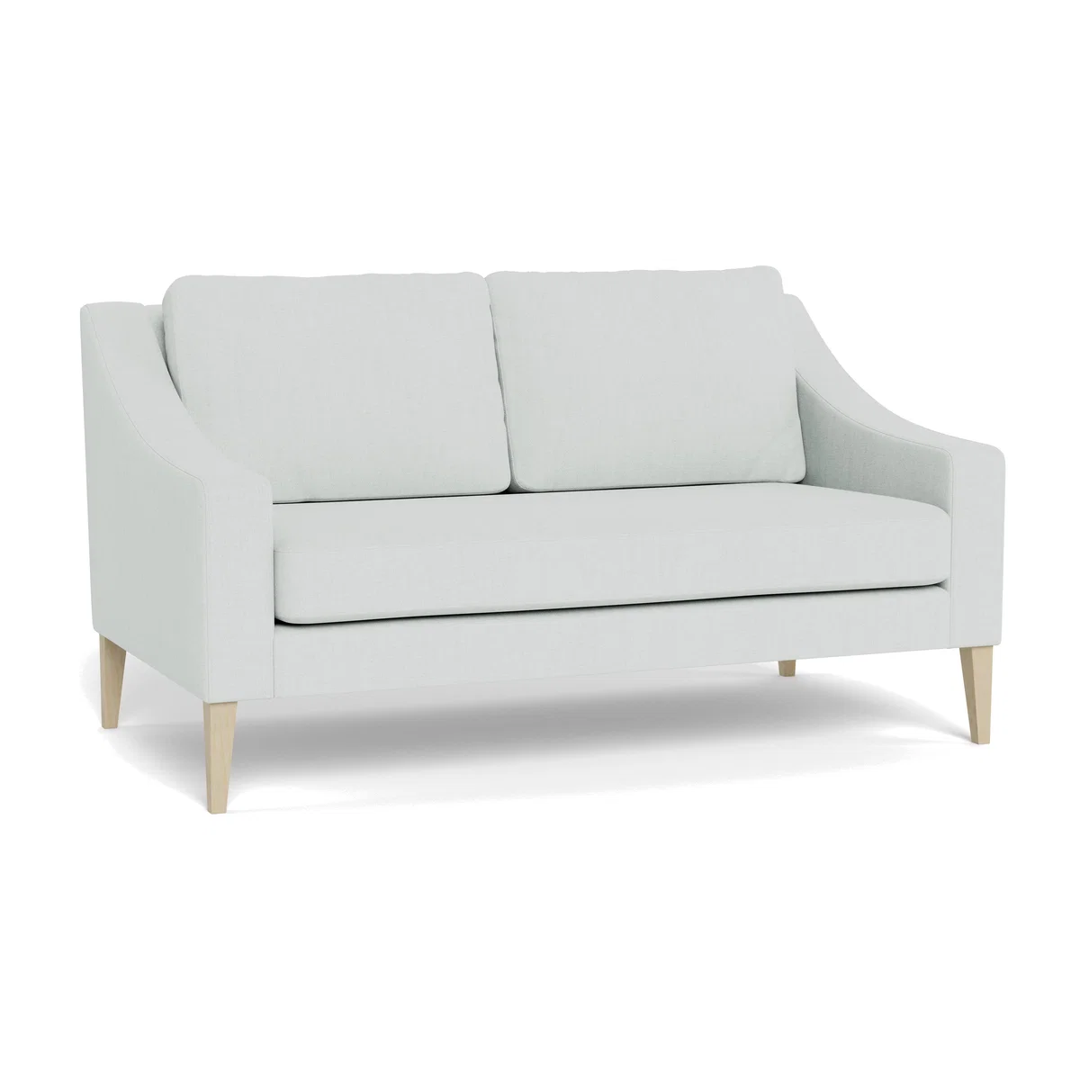 Heal's Richmond 2 Seater Sofa Broad Weave Tin Black Feet – image 1