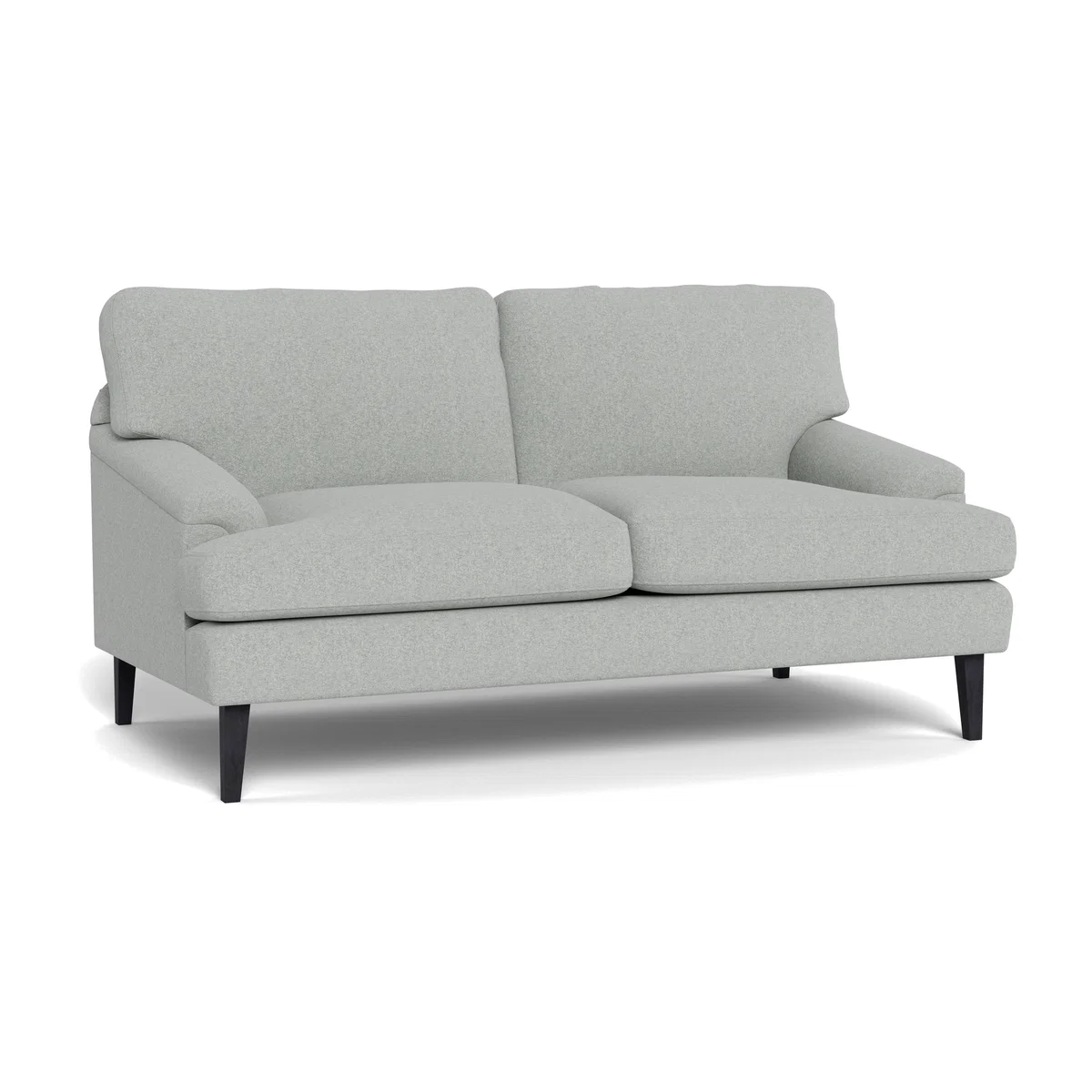 Heal's Stanton 2 Seater Sofa Melton Wool Limestone Walnut Stained Feet – image 1