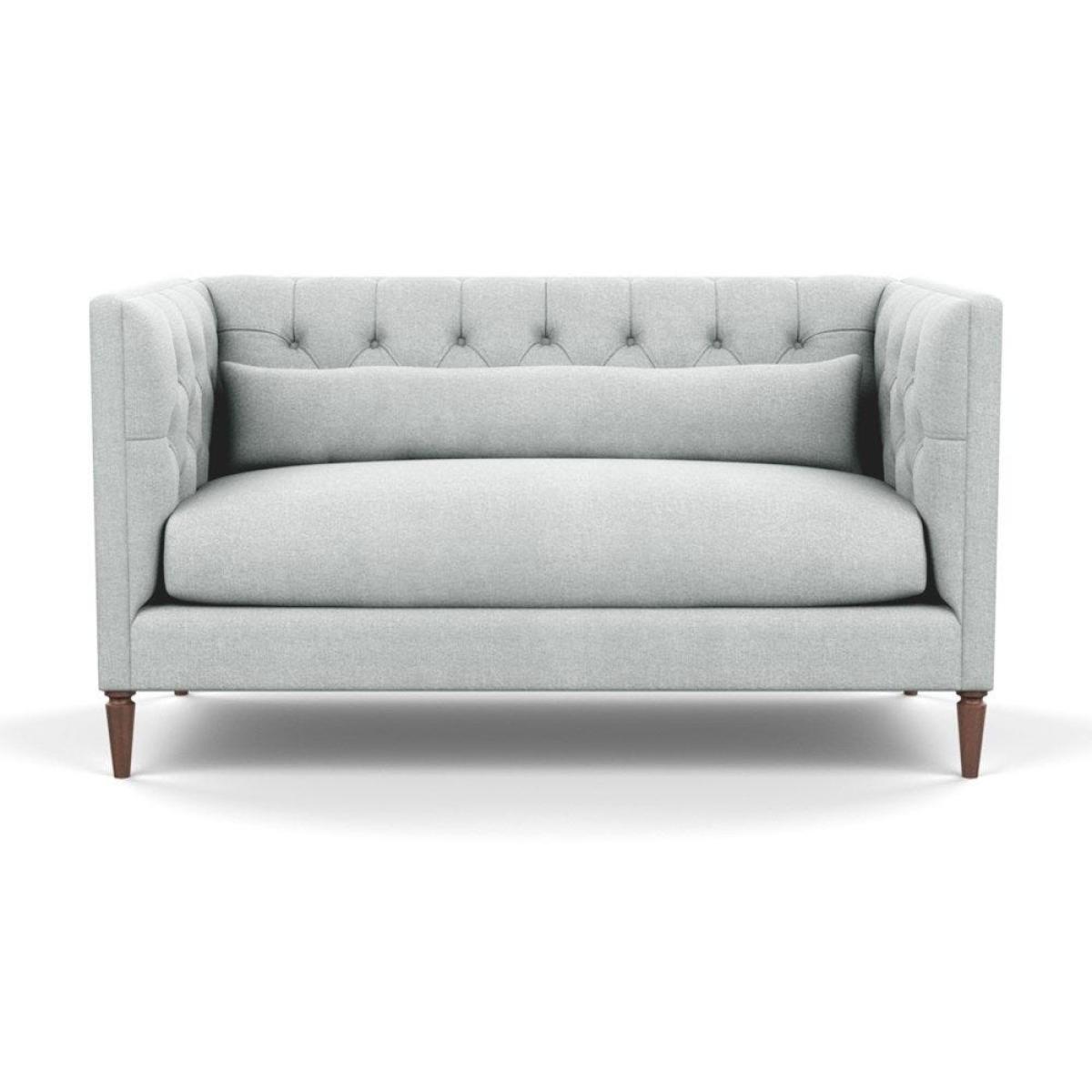 Heal's Balmoral 2 Seater Sofa Smart Linen Mix Duck Egg Black Feet - Heal's UK Furniture – image 104
