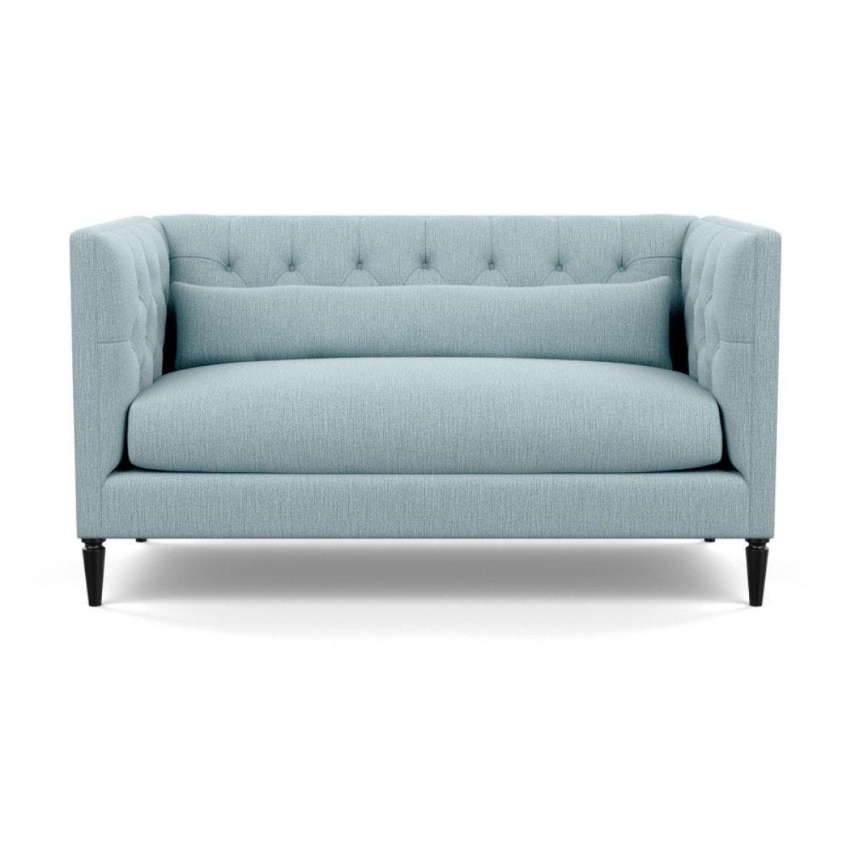 Heal's Balmoral 2 Seater Sofa Smart Linen Mix Duck Egg Black Feet - Heal's UK Furniture – image 14