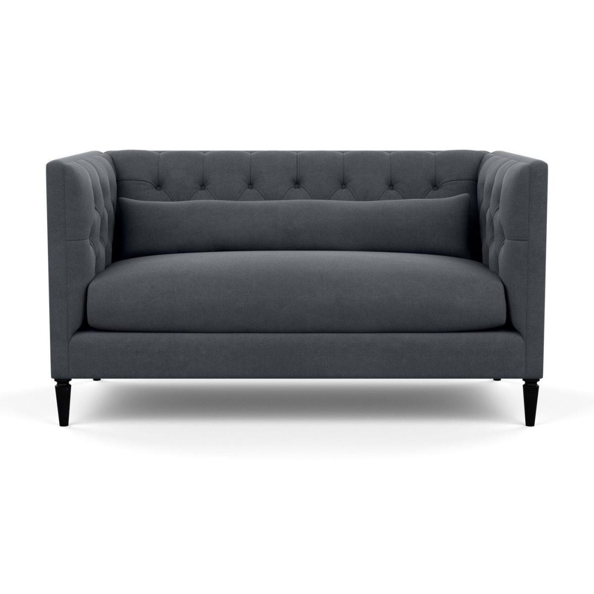 Heal's Balmoral 2 Seater Sofa Smart Linen Mix Duck Egg Black Feet - Heal's UK Furniture – image 17