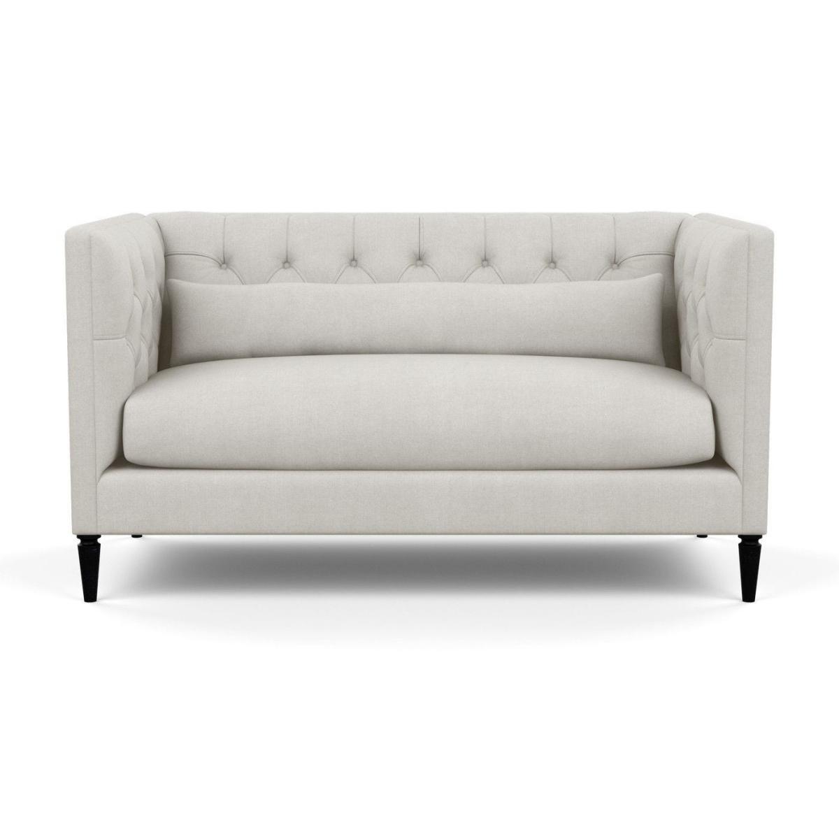 Heal's Balmoral 2 Seater Sofa Smart Linen Mix Duck Egg Black Feet - Heal's UK Furniture – image 20