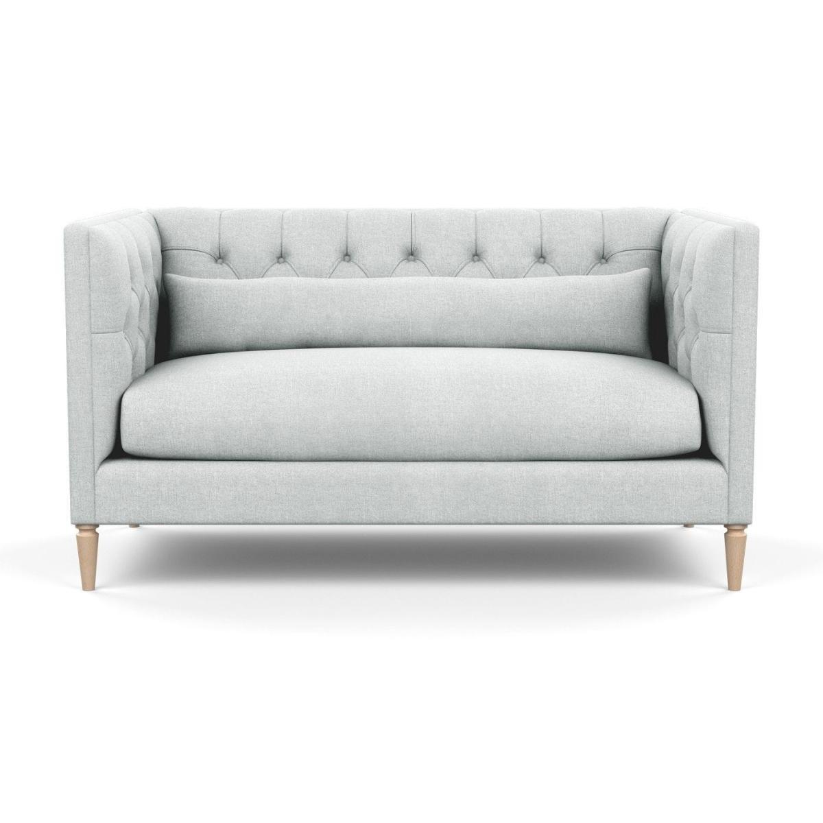 Heal's Balmoral 2 Seater Sofa Smart Linen Mix Duck Egg Black Feet - Heal's UK Furniture – image 33
