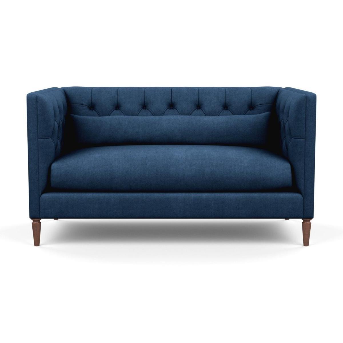 Heal's Balmoral 2 Seater Sofa Smart Linen Mix Duck Egg Black Feet - Heal's UK Furniture – image 35