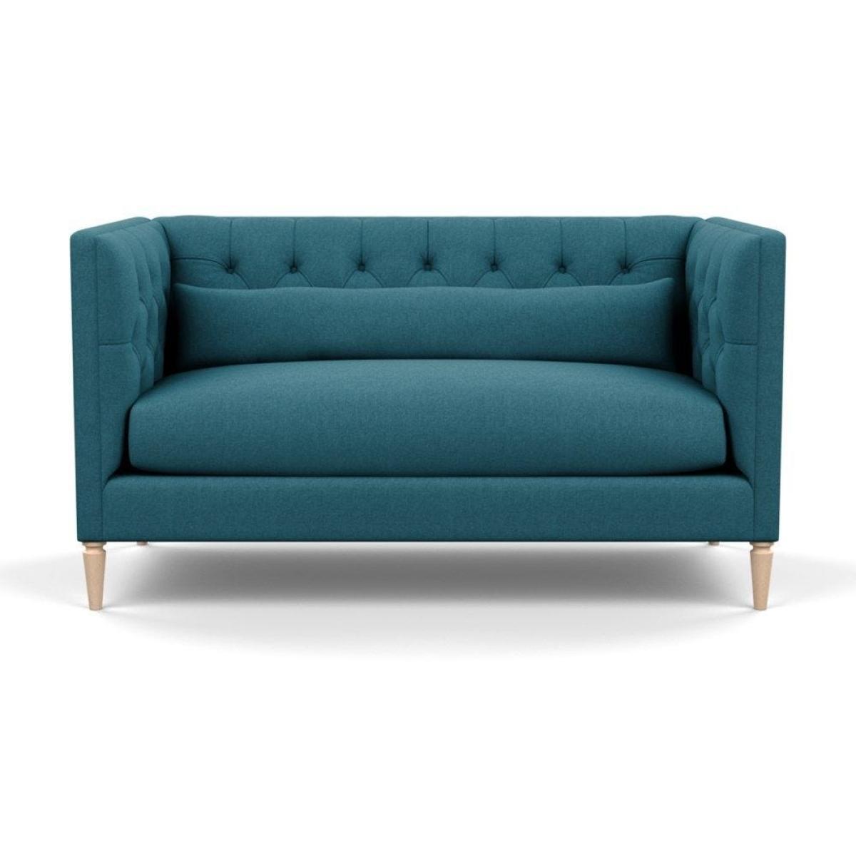 Heal's Balmoral 2 Seater Sofa Smart Linen Mix Duck Egg Black Feet - Heal's UK Furniture – image 45