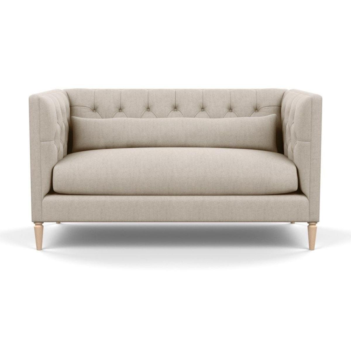 Heal's Balmoral 2 Seater Sofa Smart Linen Mix Duck Egg Black Feet - Heal's UK Furniture – image 47