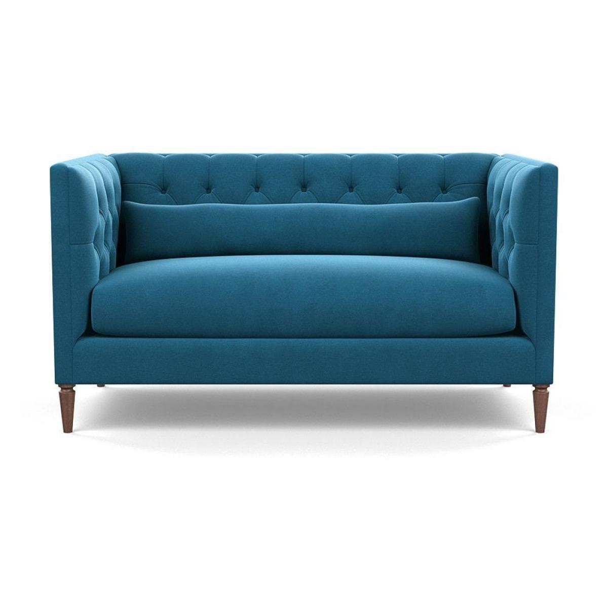 Heal's Balmoral 2 Seater Sofa Smart Linen Mix Duck Egg Black Feet - Heal's UK Furniture – image 6
