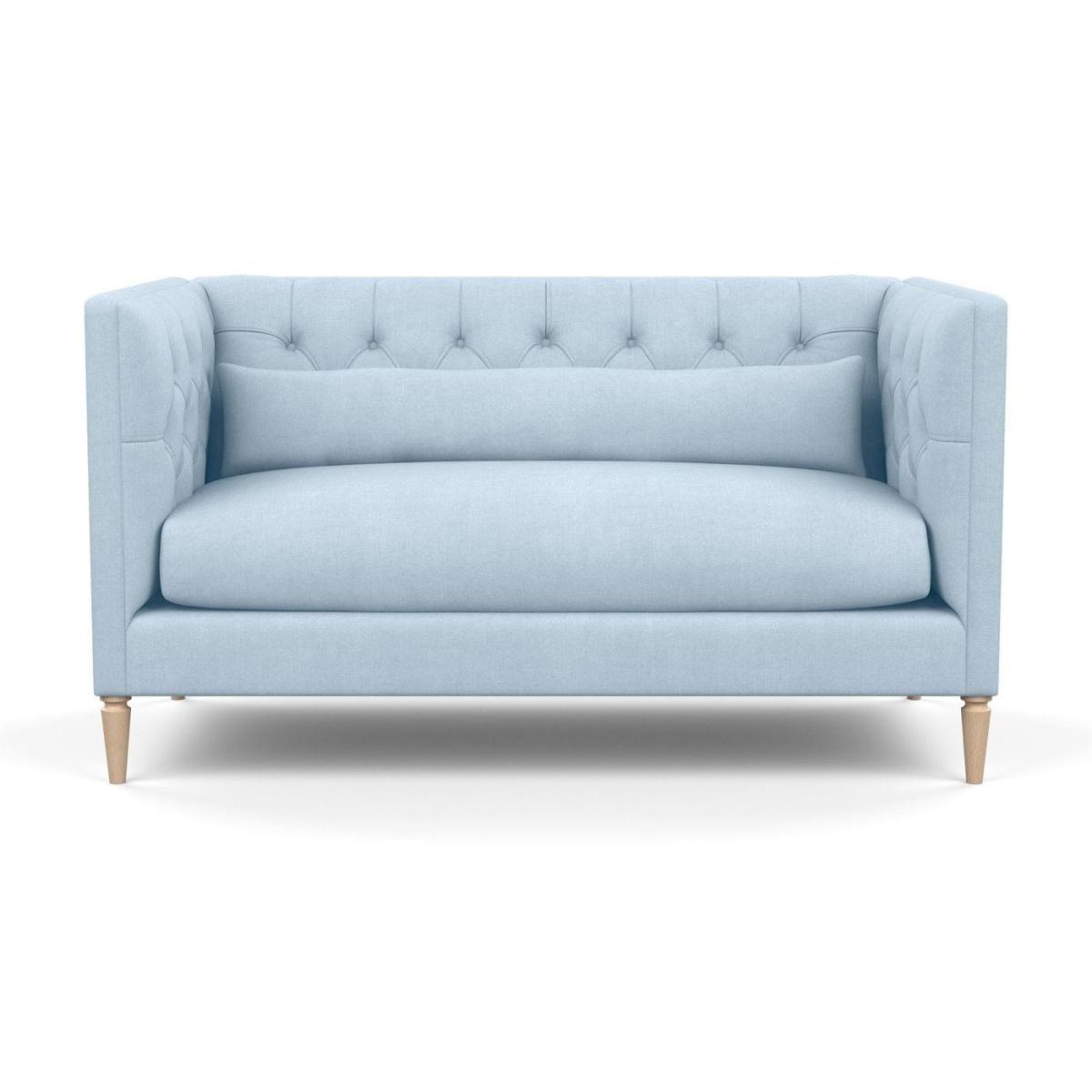 Heal's Balmoral 2 Seater Sofa Smart Linen Mix Duck Egg Black Feet - Heal's UK Furniture – image 58