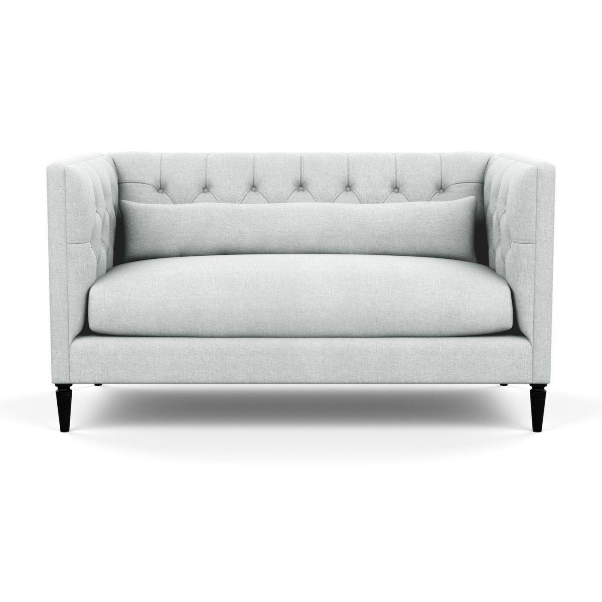 Heal's Balmoral 2 Seater Sofa Smart Linen Mix Duck Egg Black Feet - Heal's UK Furniture – image 59