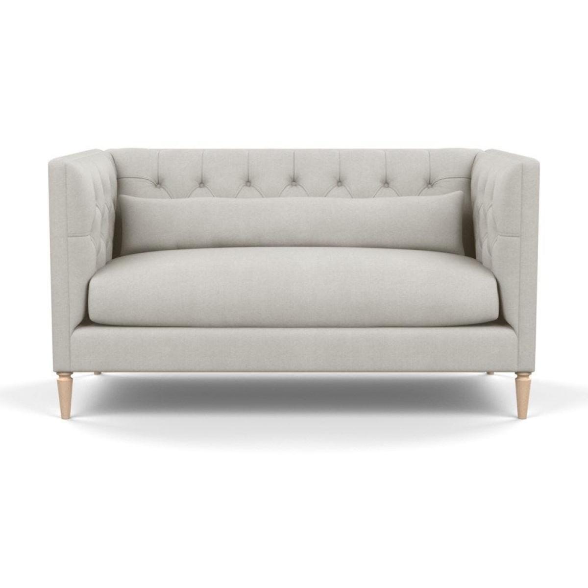 Heal's Balmoral 2 Seater Sofa Smart Linen Mix Duck Egg Black Feet - Heal's UK Furniture – image 63
