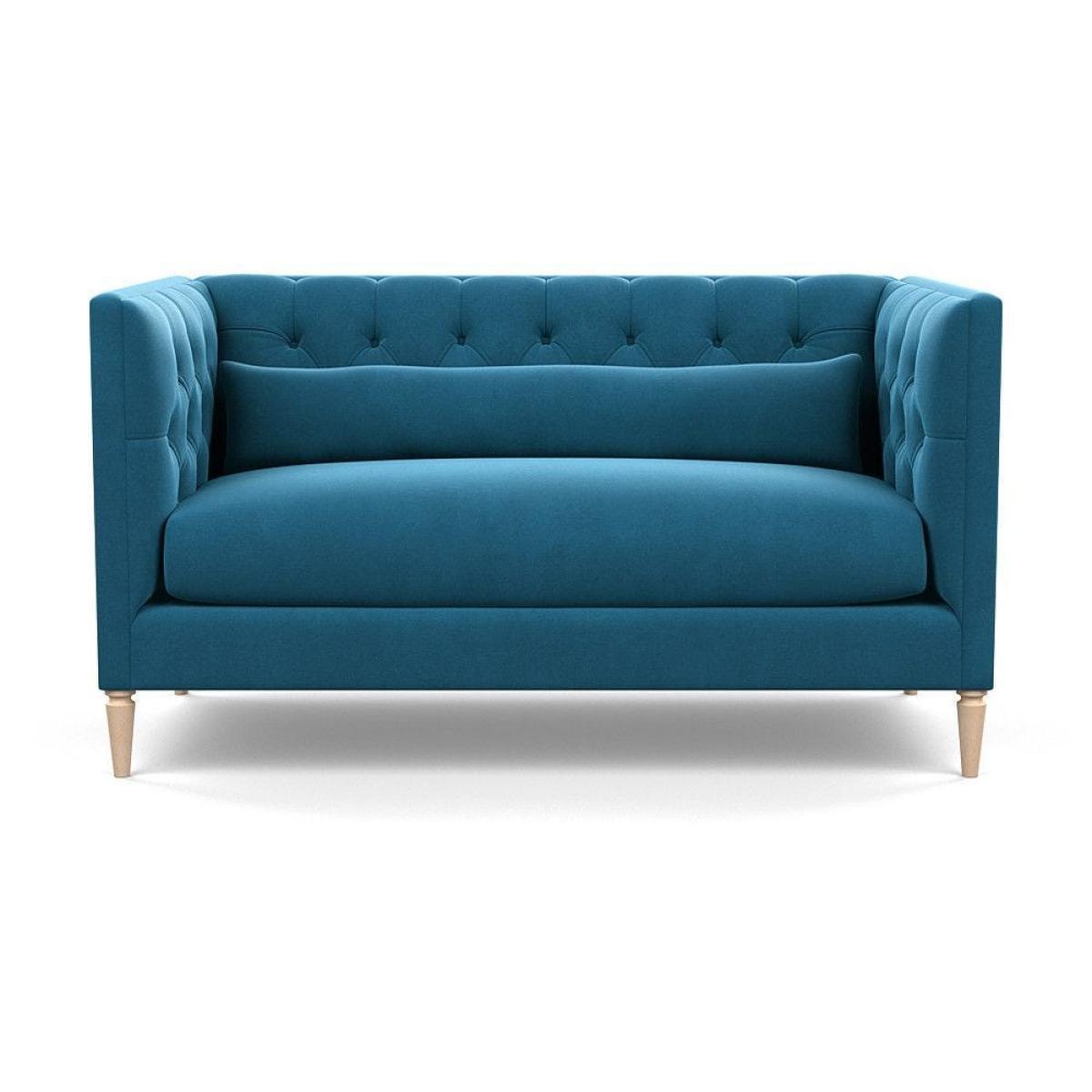 Heal's Balmoral 2 Seater Sofa Smart Linen Mix Duck Egg Black Feet - Heal's UK Furniture – image 66