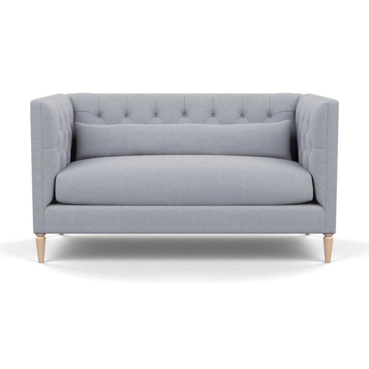 Heal's Balmoral 2 Seater Sofa Smart Linen Mix Duck Egg Black Feet - Heal's UK Furniture – image 67