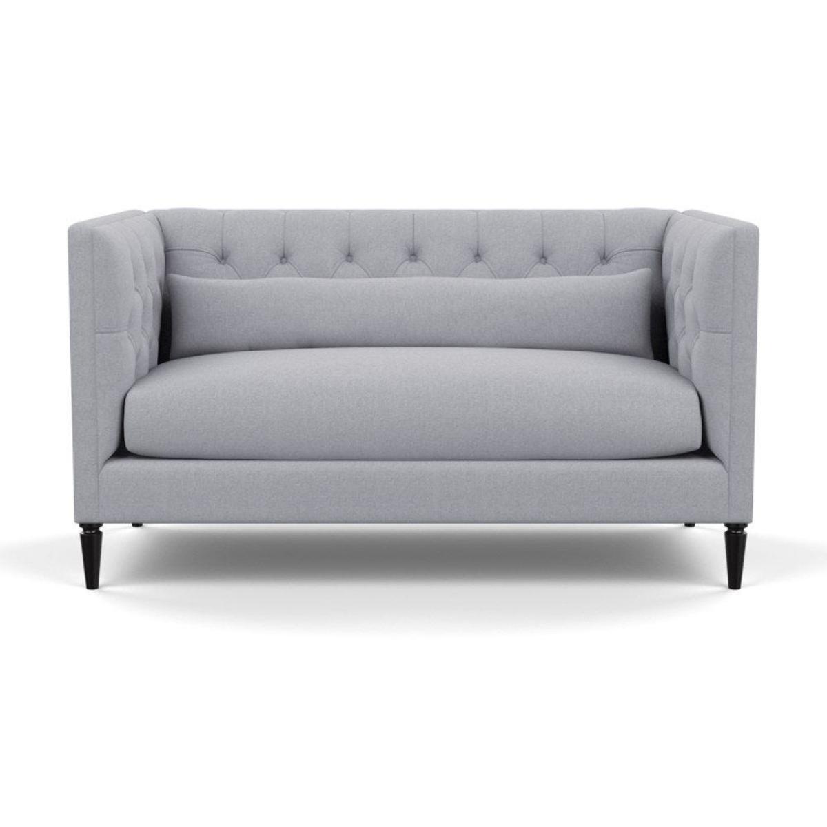 Heal's Balmoral 2 Seater Sofa Smart Linen Mix Duck Egg Black Feet - Heal's UK Furniture – image 72