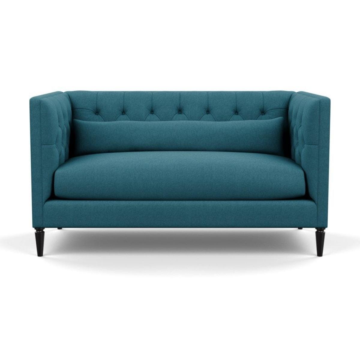 Heal's Balmoral 2 Seater Sofa Smart Linen Mix Duck Egg Black Feet - Heal's UK Furniture – image 75