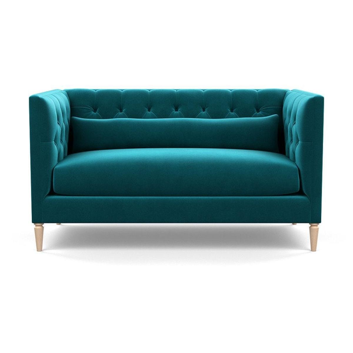 Heal's Balmoral 2 Seater Sofa Smart Linen Mix Duck Egg Black Feet - Heal's UK Furniture – image 80