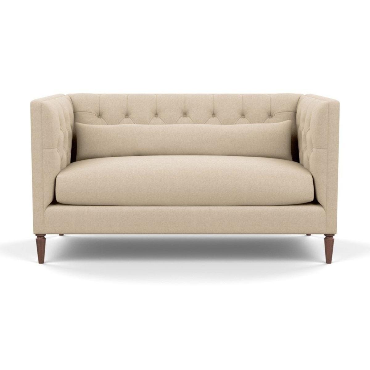 Heal's Balmoral 2 Seater Sofa Smart Linen Mix Duck Egg Black Feet - Heal's UK Furniture – image 9