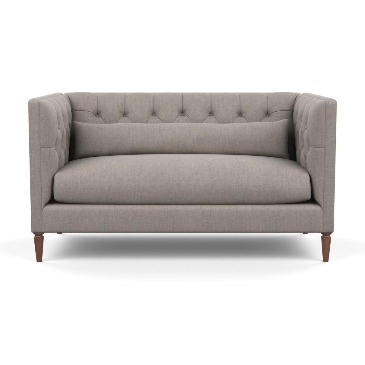 Heal's Balmoral 2 Seater Sofa Smart Linen Mix Duck Egg Black Feet - Heal's UK Furniture – image 10