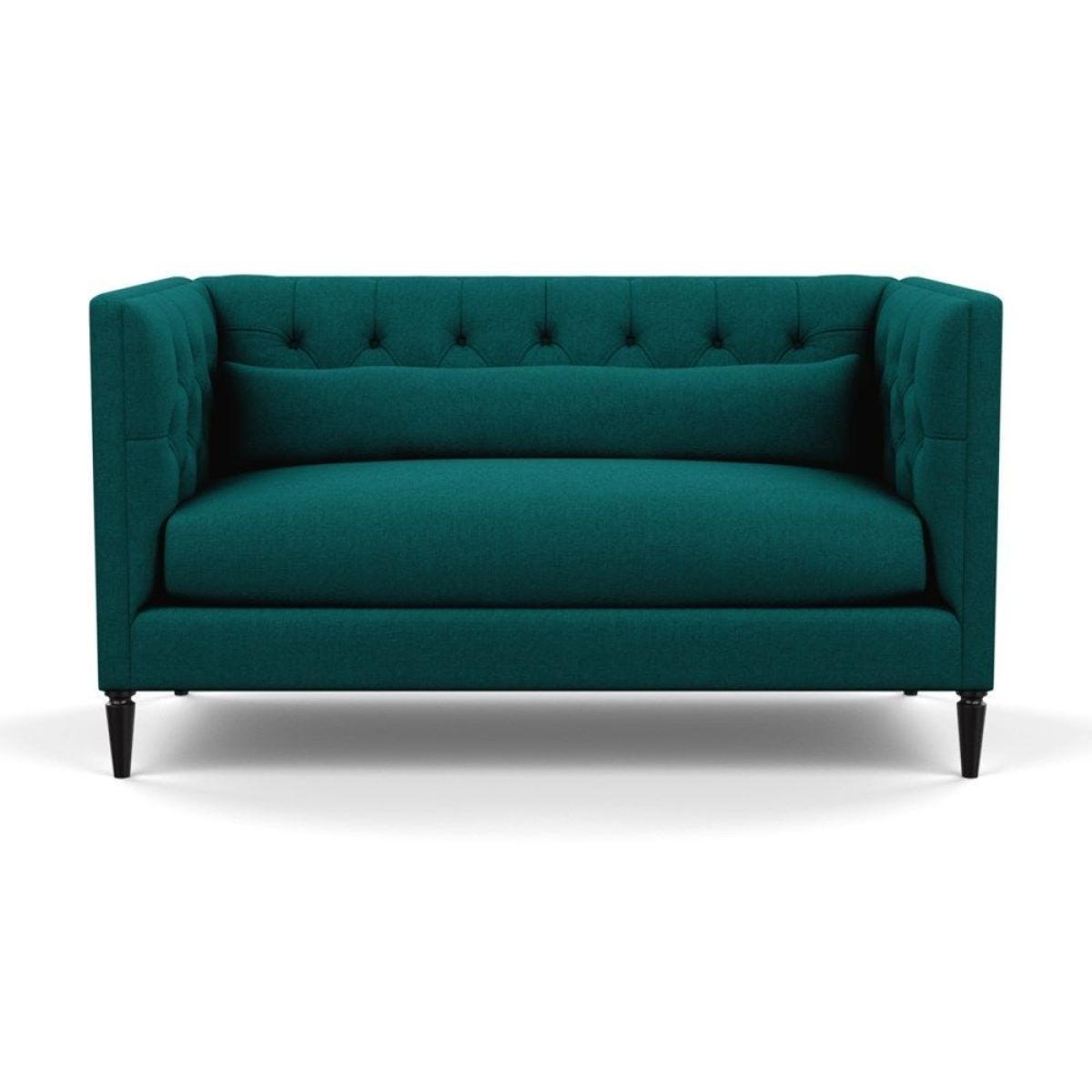Heal's Balmoral 2 Seater Sofa Smart Linen Mix Duck Egg Black Feet - Heal's UK Furniture – image 92