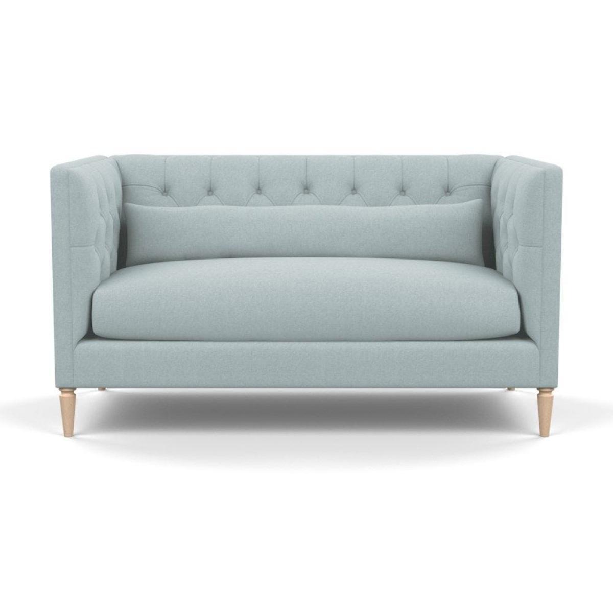 Heal's Balmoral 2 Seater Sofa Smart Linen Mix Duck Egg Black Feet - Heal's UK Furniture – image 95
