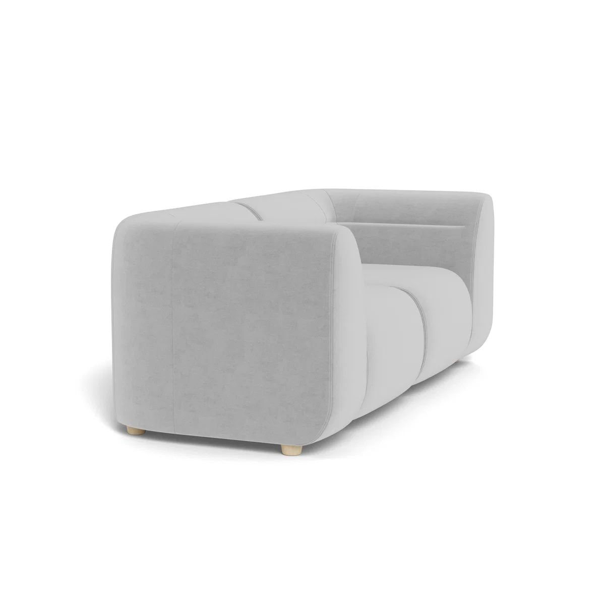 Heal's Lilli 2 Seater Sofa Velvet Platinum Natural Ash Feetum - Heal's UK Furniture – image 2