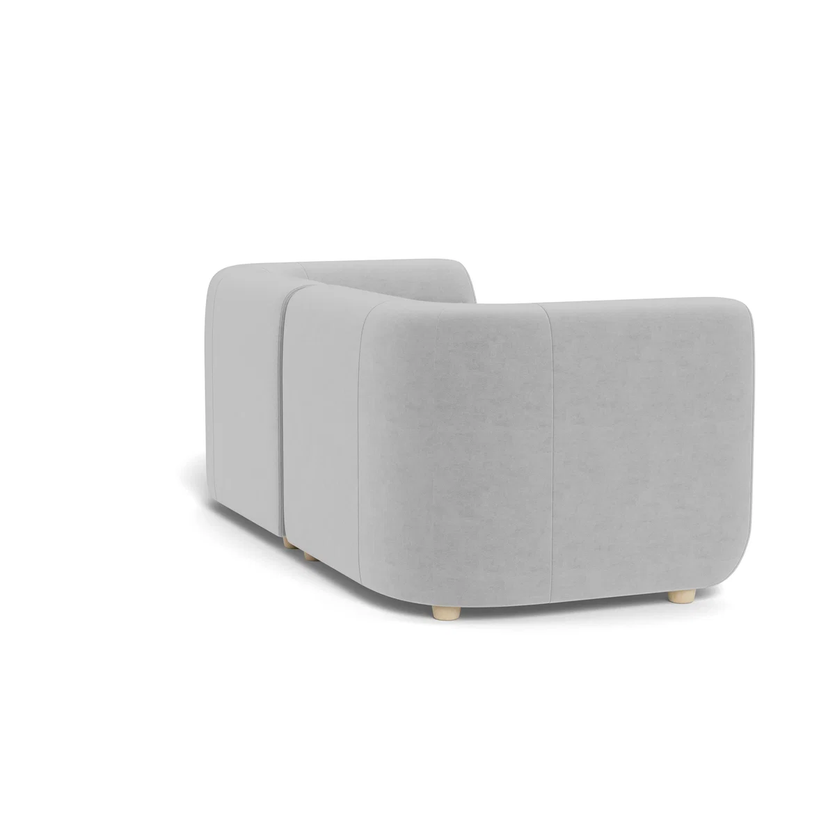 Heal's Lilli 2 Seater Sofa Velvet Platinum Natural Ash Feetum - Heal's UK Furniture – image 4