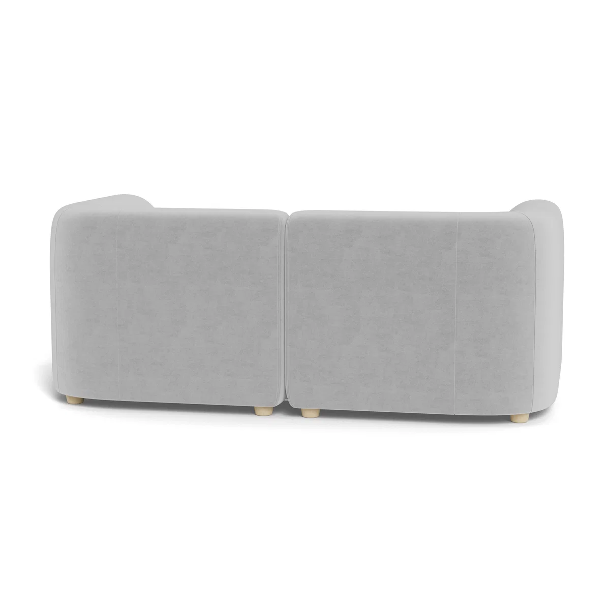 Heal's Lilli 2 Seater Sofa Velvet Platinum Natural Ash Feetum - Heal's UK Furniture – image 5