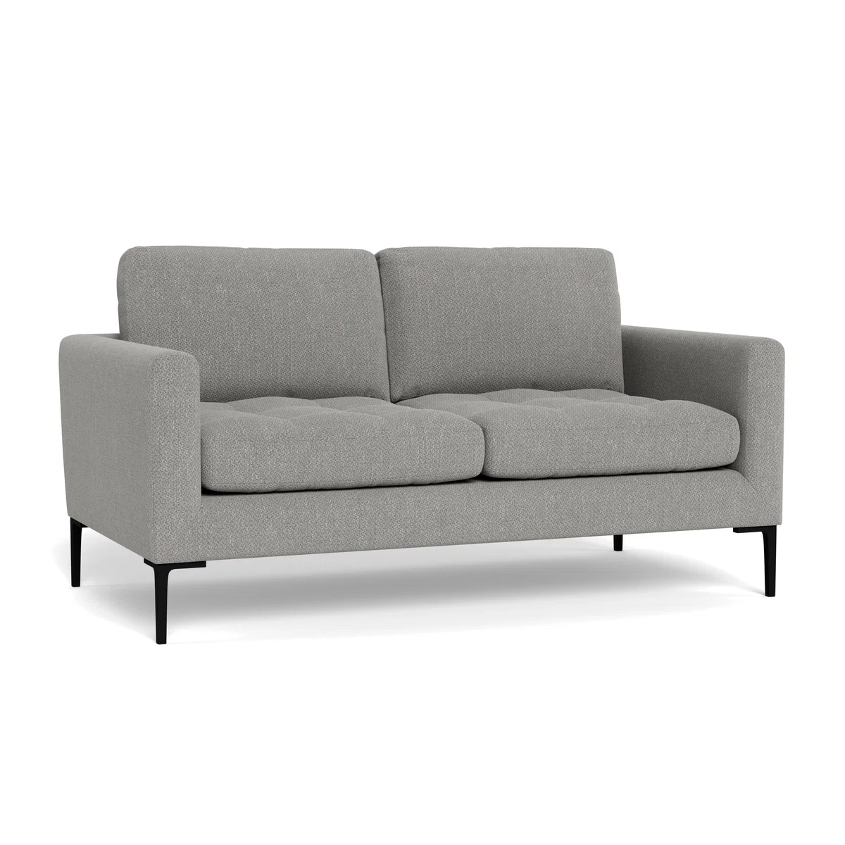 Heal's Eton 2 Seater Sofa Texture Pale Grey Black Feet - Heal's UK Furniture – image 1