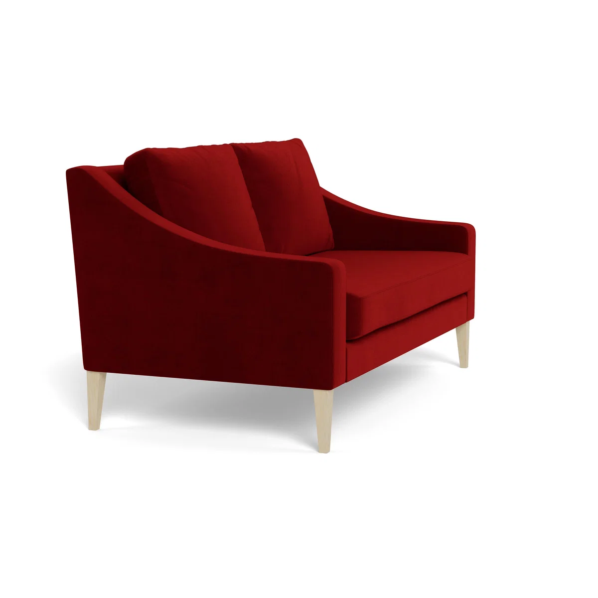 Heal's Richmond 2 Seater Sofa Smart Luxe Velvet Mulberry Black Feet - Heal's UK Furniture – image 2