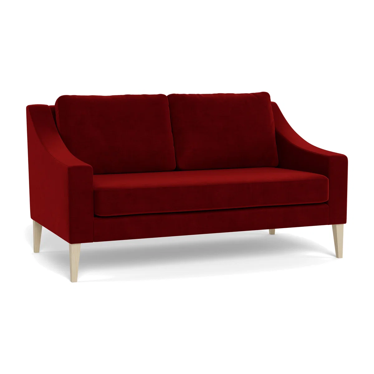 Heal's Richmond 2 Seater Sofa Smart Luxe Velvet Mulberry Black Feet - Heal's UK Furniture – image 1