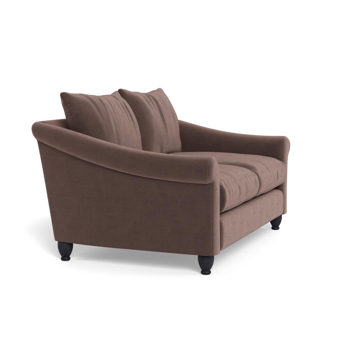 Heal's Devon 2 Seater Velvet Mink Black Stain Beech Feet - Heal's UK Furniture – image 2