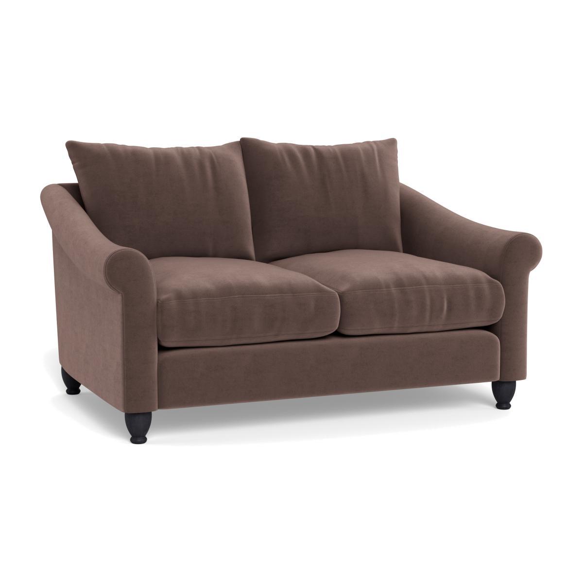 Heal's Devon 2 Seater Velvet Mink Black Stain Beech Feet - Heal's UK Furniture – image 1