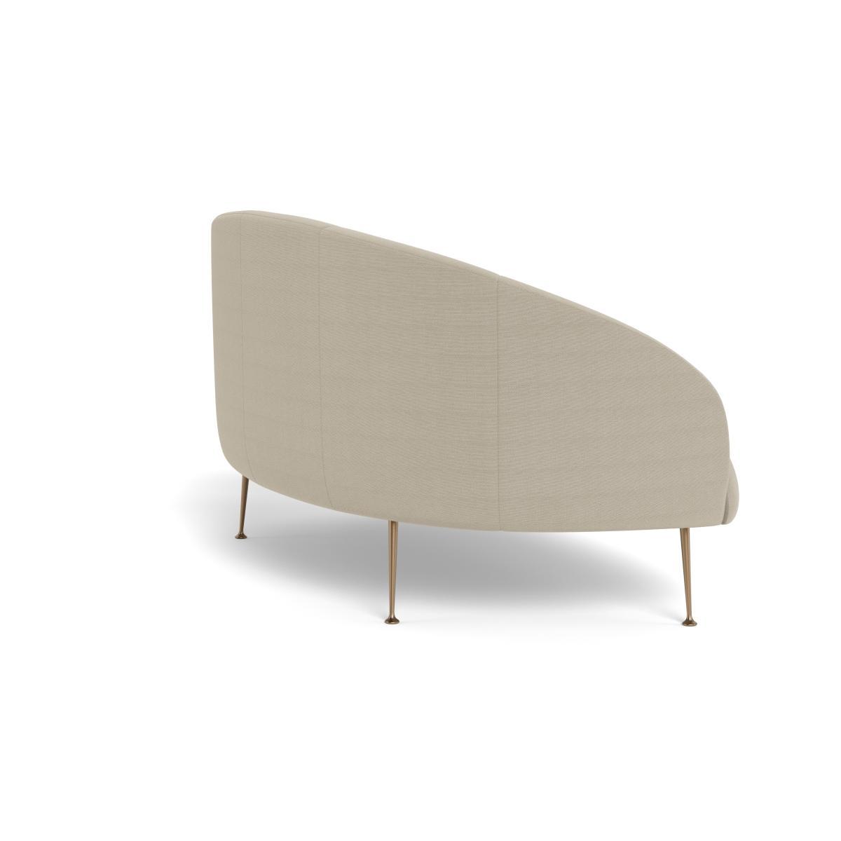 Heal's Bloomsbury 2 Seater Sofa Linen Hessian Brass Feet - Heal's UK Furniture – image 4