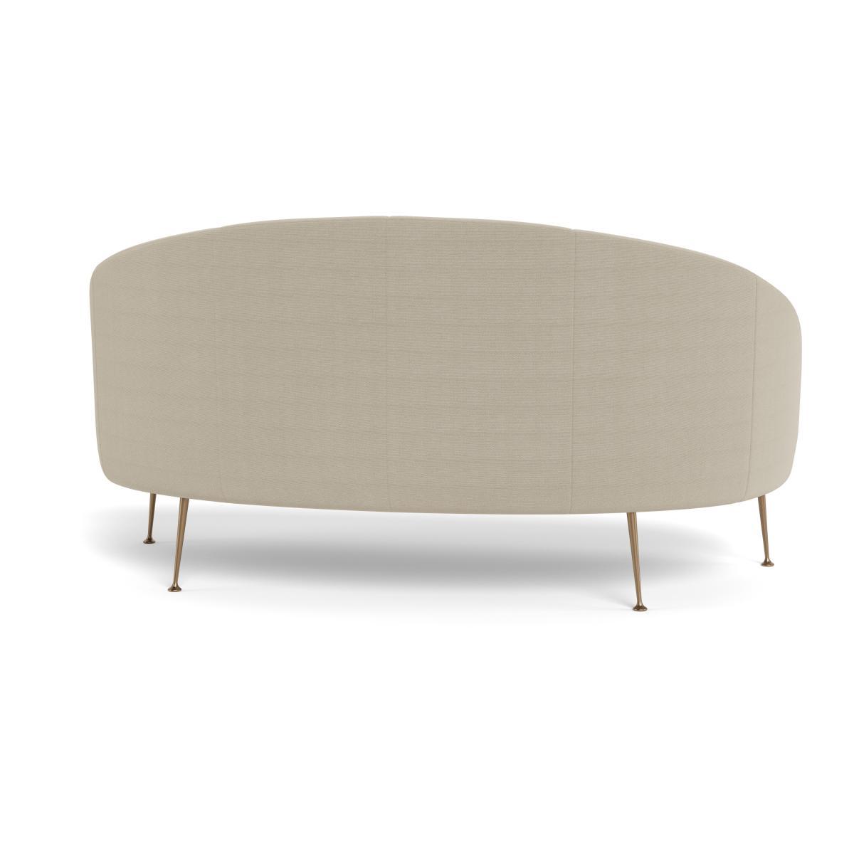 Heal's Bloomsbury 2 Seater Sofa Linen Hessian Brass Feet - Heal's UK Furniture – image 5