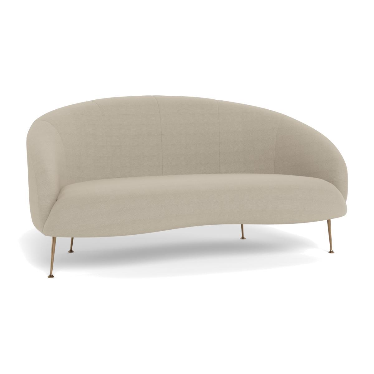 Heal's Bloomsbury 2 Seater Sofa Linen Hessian Brass Feet - Heal's UK Furniture – image 1