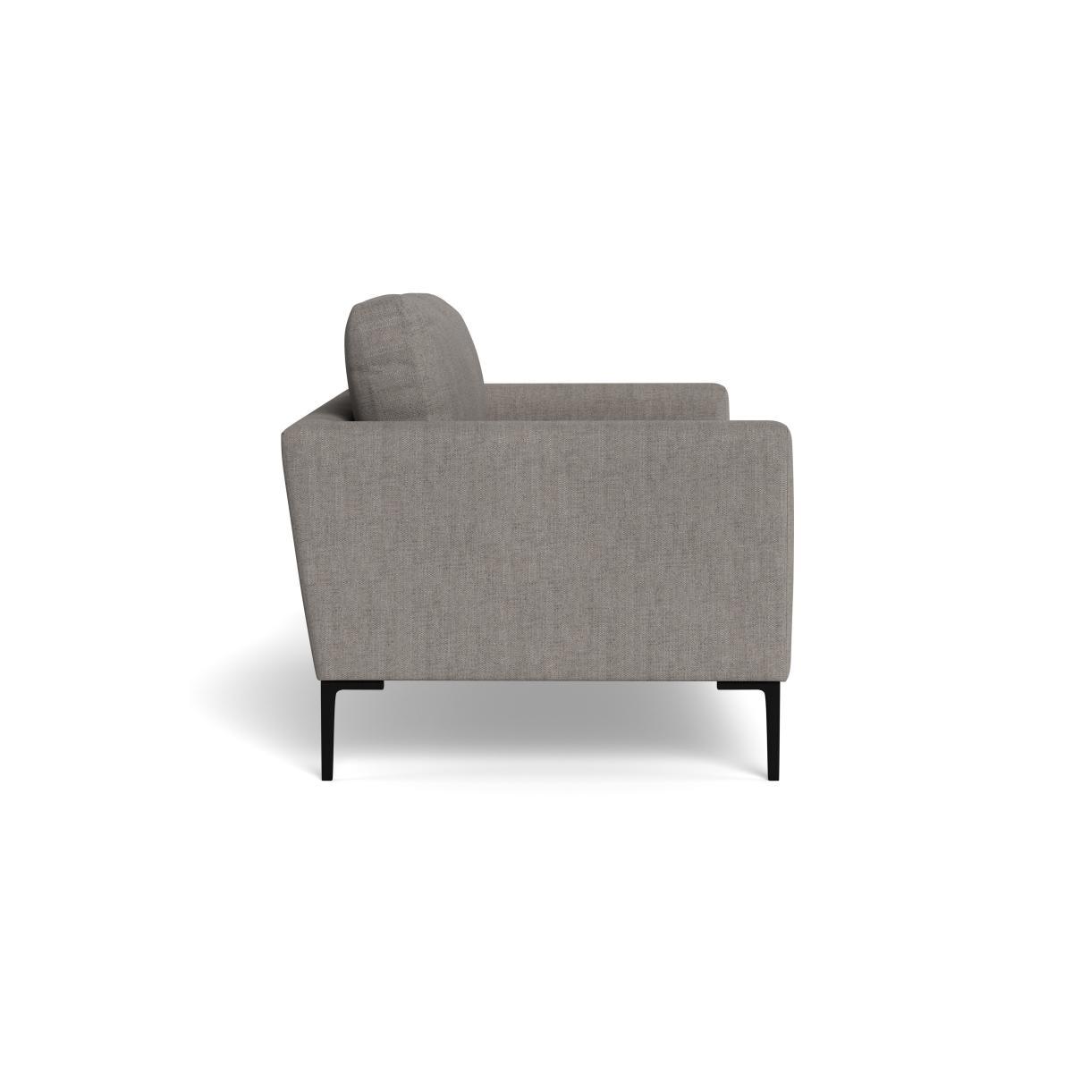 Heal's Eton 2 Seater Sofa Broad Weave Pebble Black Feet - Heal's UK Furniture – image 3