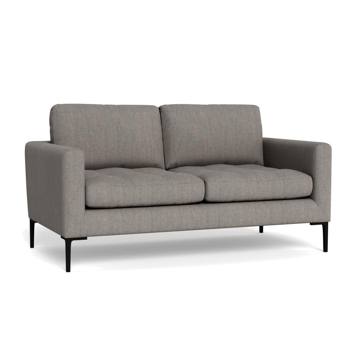 Heal's Eton 2 Seater Sofa Broad Weave Pebble Black Feet - Heal's UK Furniture – image 1