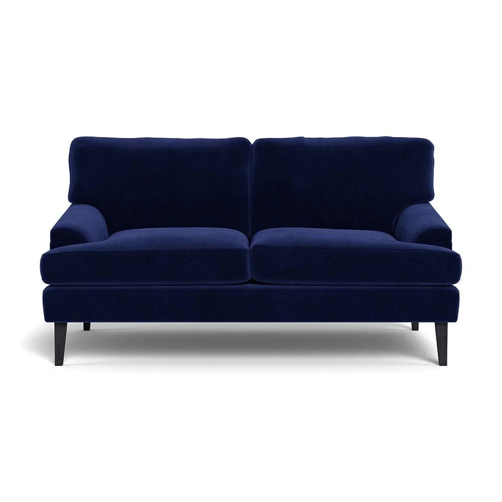Heal's Stanton 2 Seater Sofa Smart Luxe Velvet Midnight Black Feet – image 2