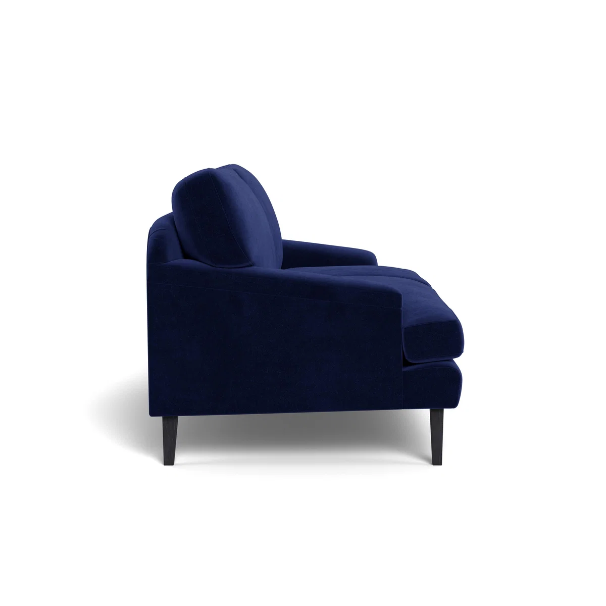 Heal's Stanton 2 Seater Sofa Smart Luxe Velvet Midnight Black Feet – image 4