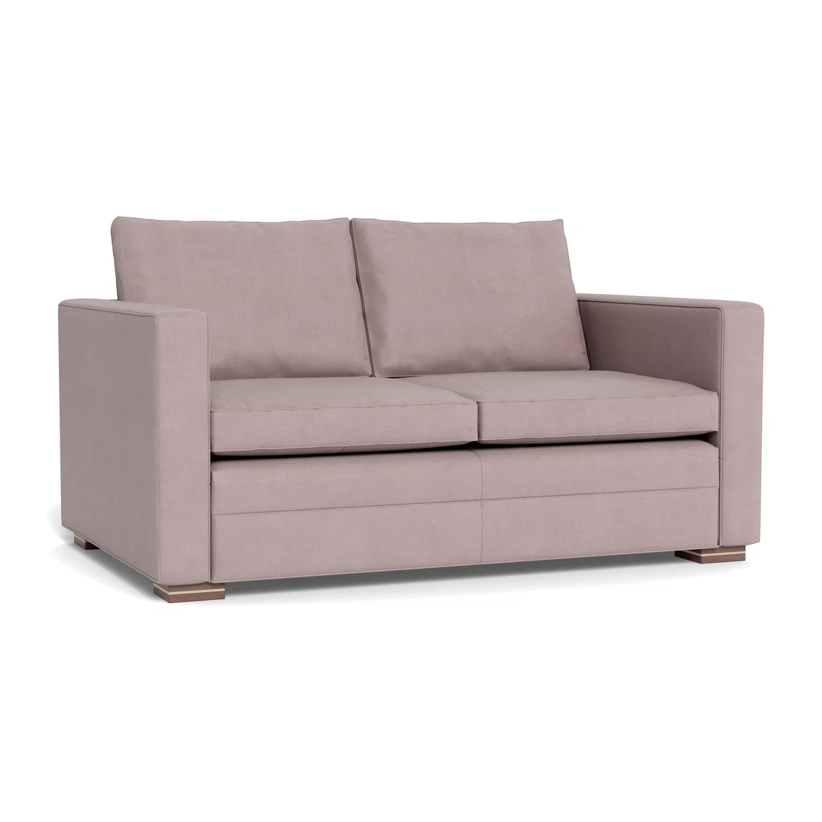Heal's Palermo 2 Seater Sofa Siena Cotton Dusky Pink Black Feet - Heal's UK Furniture – image 1
