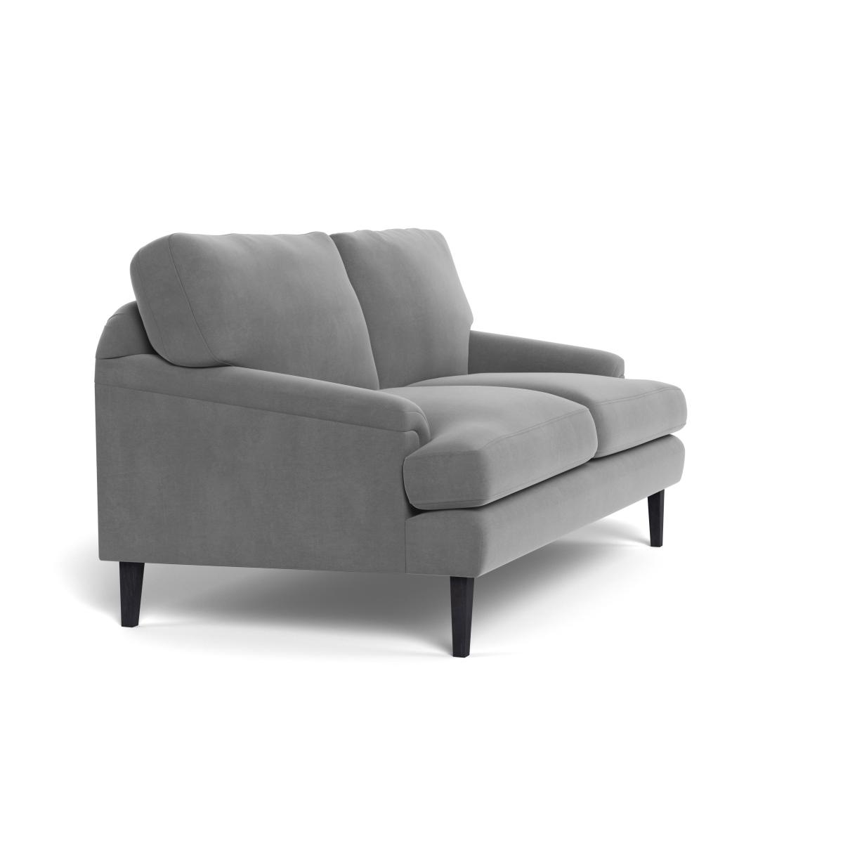 Heal's Stanton 2 Seater Sofa Smart Velvet Mercury Black Feet – image 3