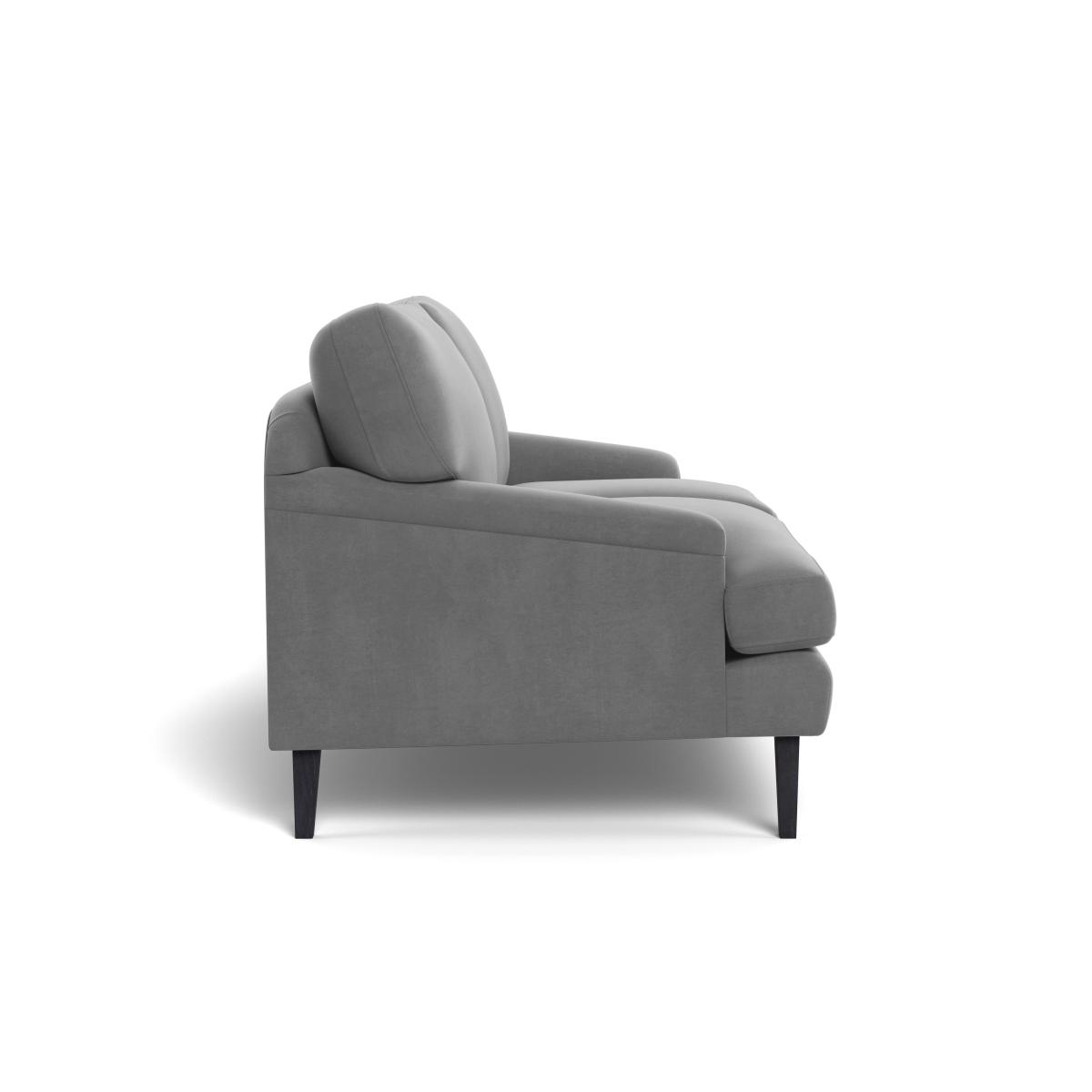 Heal's Stanton 2 Seater Sofa Smart Velvet Mercury Black Feet – image 4