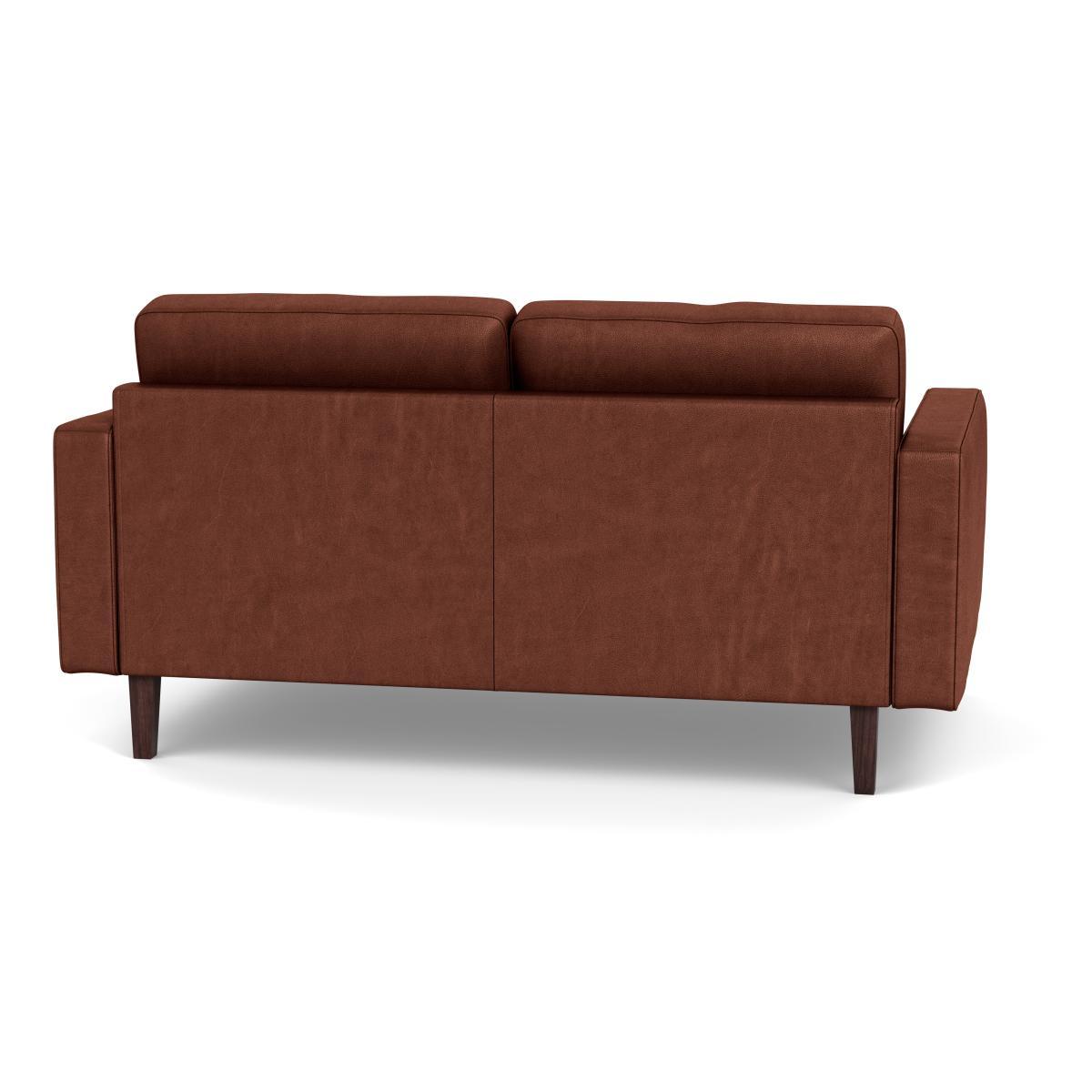 Heal's Hepburn 2 Seater Sofa Leather Grain Dark Brown 068 Walnut Feet - Heal's UK Furniture – image 5