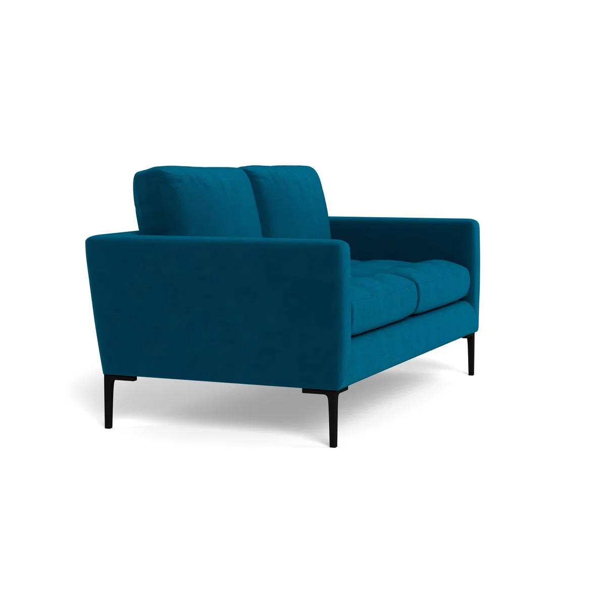 Heal's Eton 2 Seater Sofa Velvet Teal Brass Feet - Heal's UK Furniture – image 2