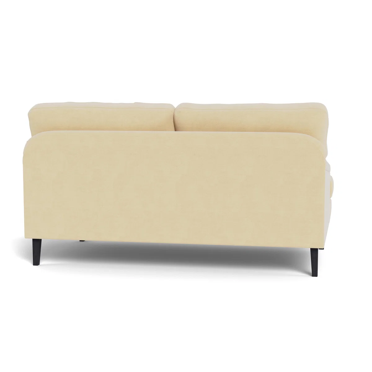 Heal's Stanton 2 Seater Sofa Smart Luxe Velvet Biscuit Walnut Stained Feet – image 6