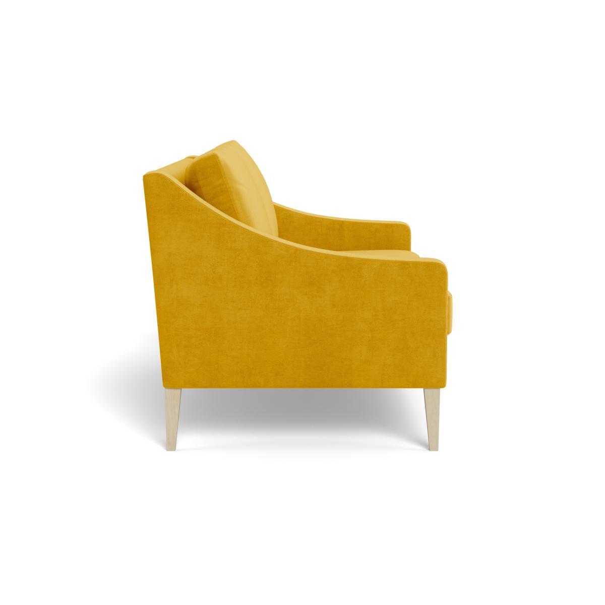Heal's Richmond 2 Seater Sofa Smart Luxe Velvet Canary Tinted Ash Feet - Heal's UK Furniture – image 3