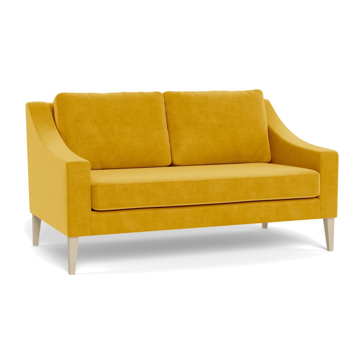 Heal's Richmond 2 Seater Sofa Smart Luxe Velvet Canary Tinted Ash Feet - Heal's UK Furniture – image 1