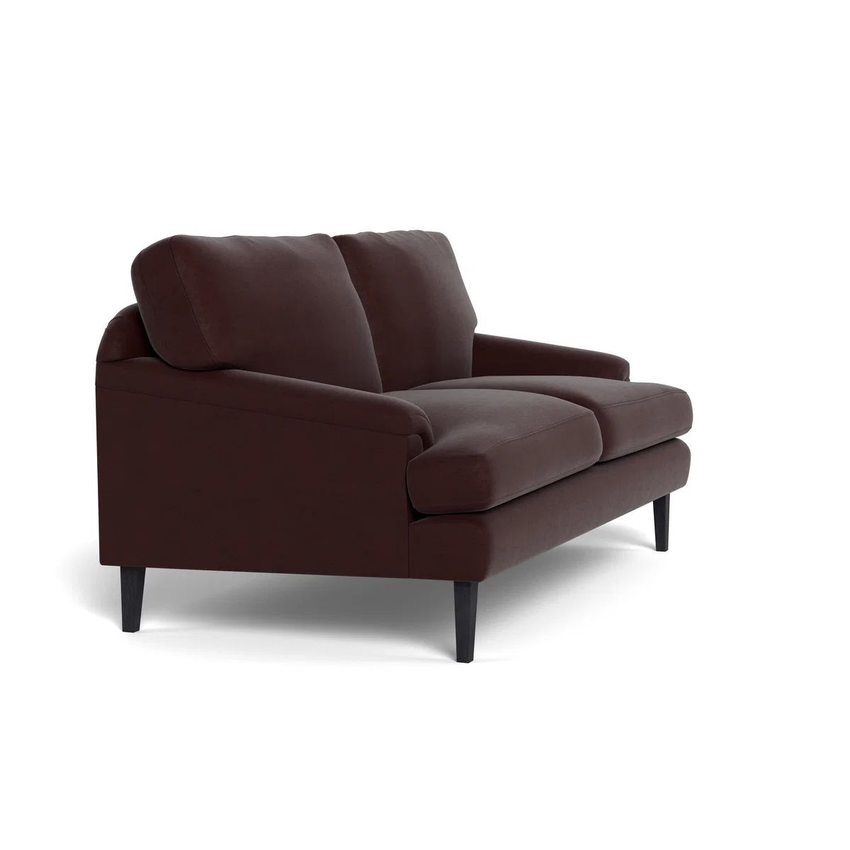Heal's Stanton 2 Seater Sofa Smart Luxe Velvet Acorn Black Feet – image 3