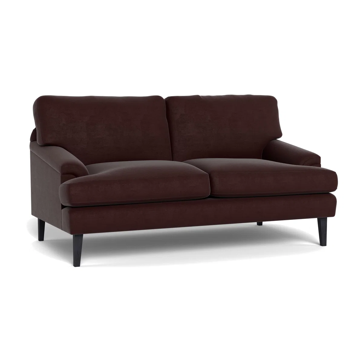 Heal's Stanton 2 Seater Sofa Smart Luxe Velvet Acorn Black Feet – image 1