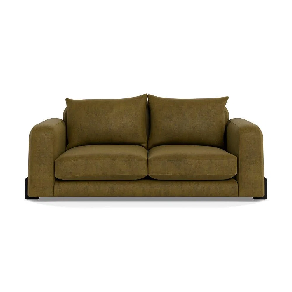 Heal's Nuvola 2 Seater Sofa Smart Luxe Velvet Peridot Black Painted Feet – image 2